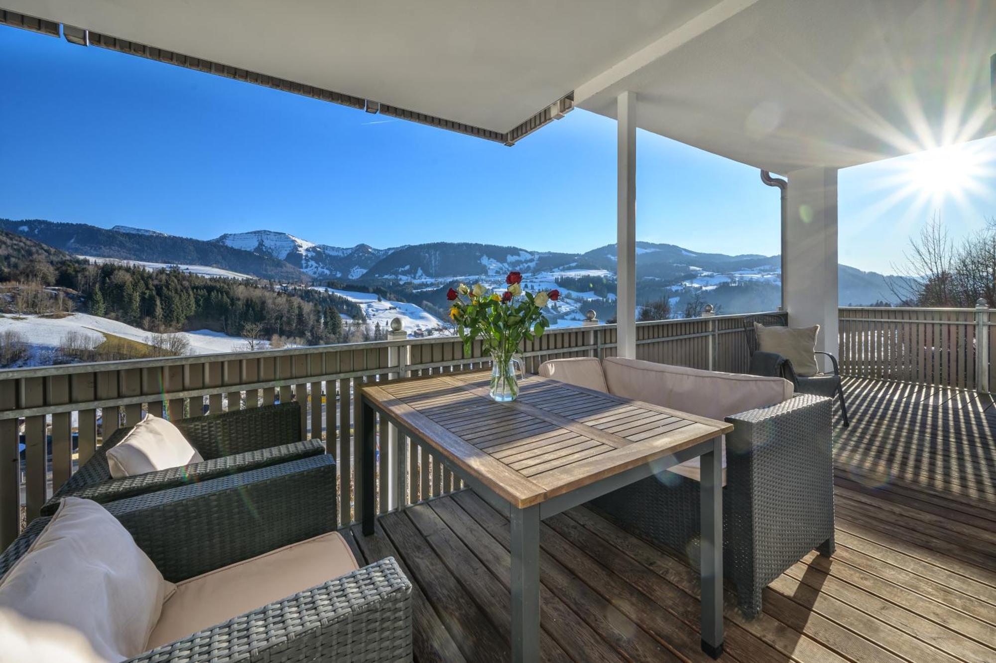 Haus "Bergblick" Ferienwohnung Hochgrat Oberstaufen Mit 2 Schlafzimmer Exteriér fotografie