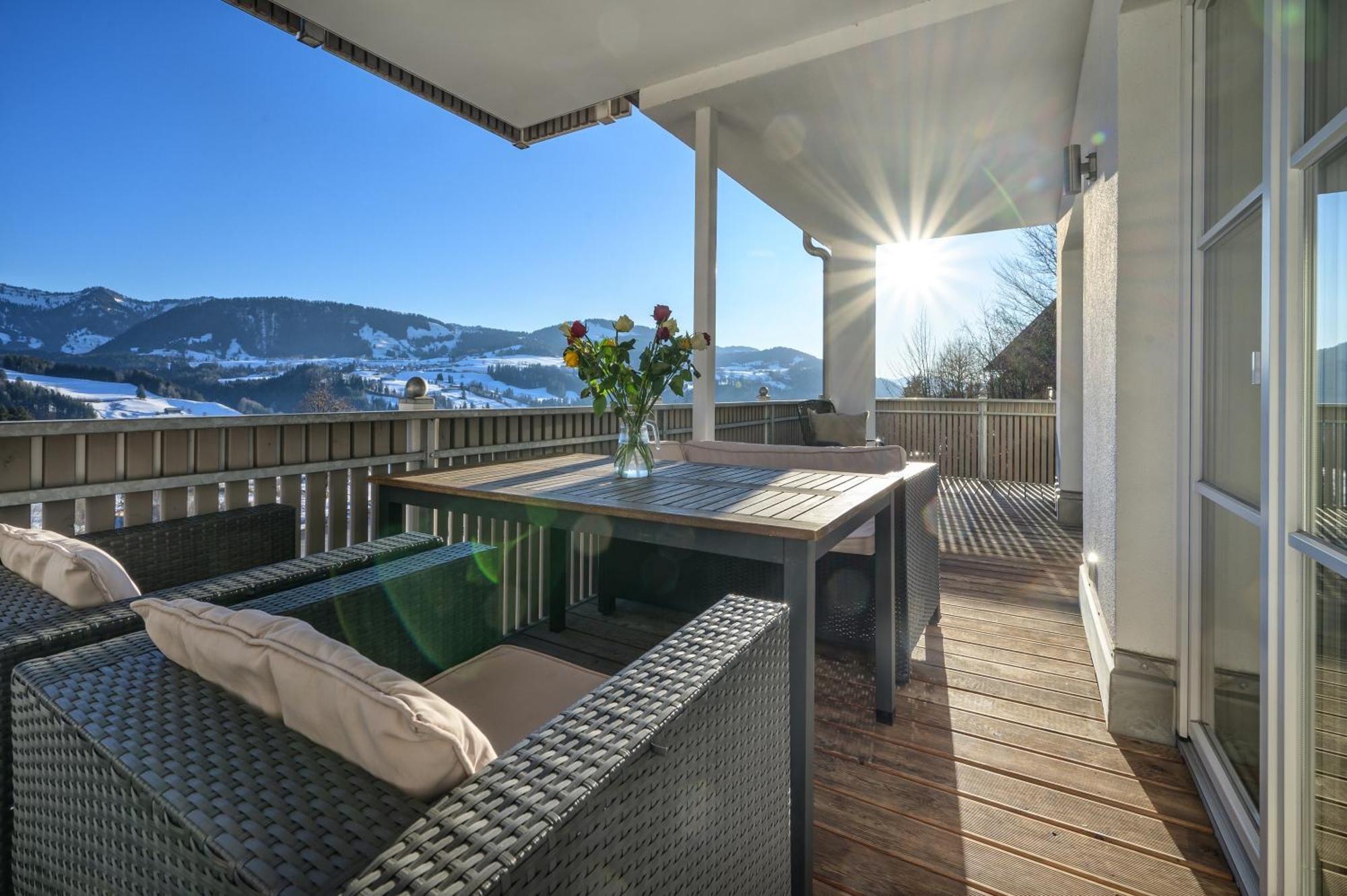Haus "Bergblick" Ferienwohnung Hochgrat Oberstaufen Mit 2 Schlafzimmer Exteriér fotografie